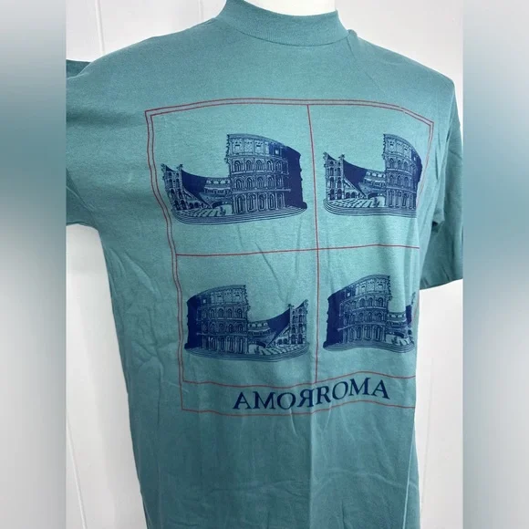 NEW Vintage 90s Screen Stars T Shirt - Roma Colosseum Architecture - Picture 6 of 10
